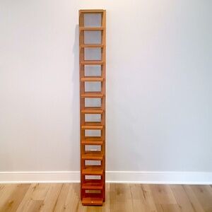 Very Rare Unused Hi-End Bang & Olufsen Solid Wood CD Rack, Leaning Type
